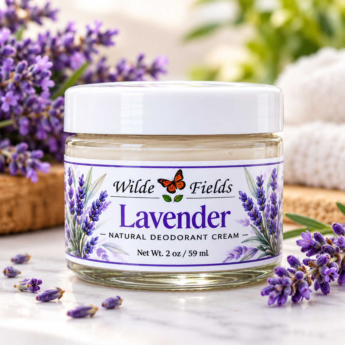 Lavender- Natural Magnesium Deodorant Cream